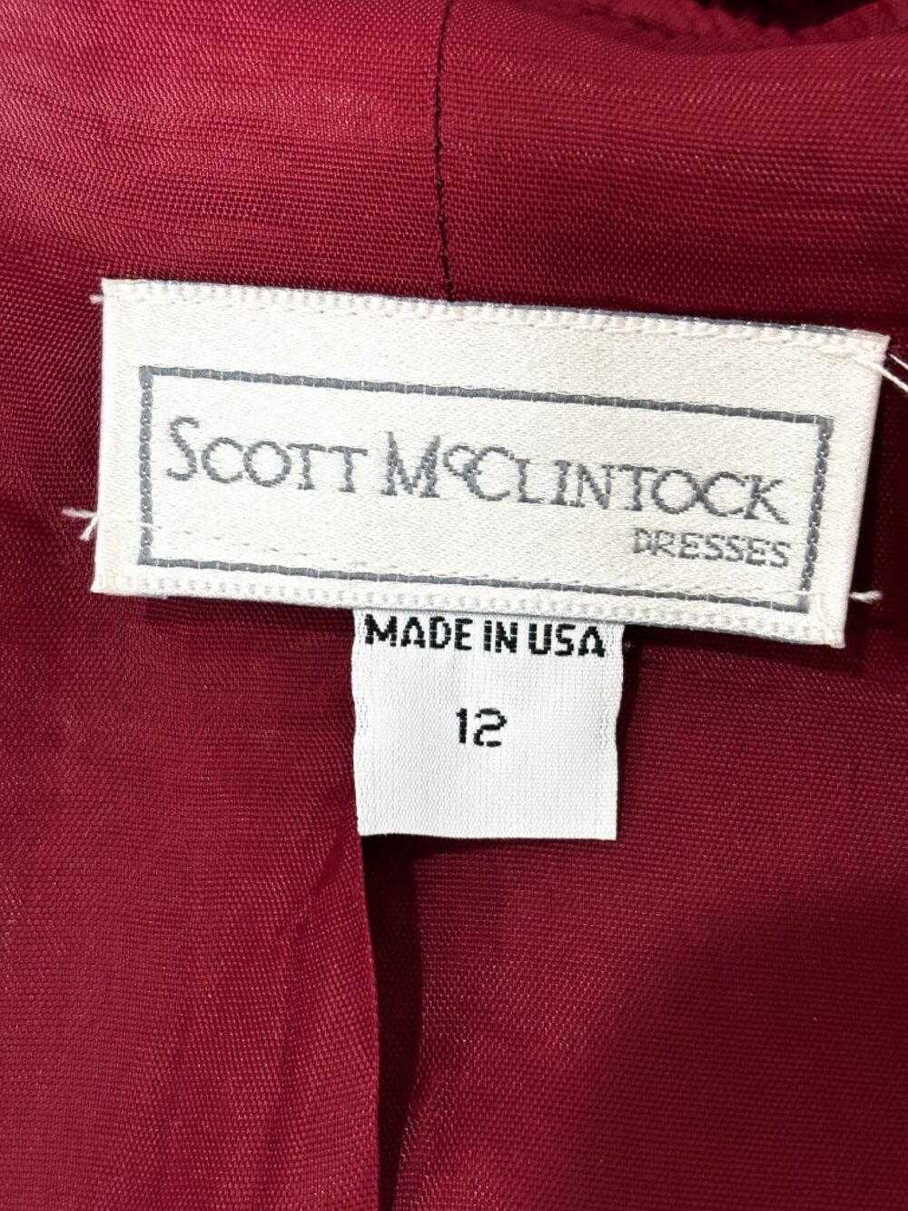 VTG 90’s Scott McClintock Wine Floral Button Jacket Top Sz 12 - Picture 6 of 12